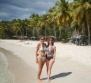 Val and Cindy on Honeymoon  Beach
